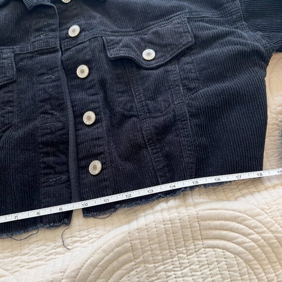 Forever 21 Black Cropped Corduroy Jacket - Picture 3 of 7